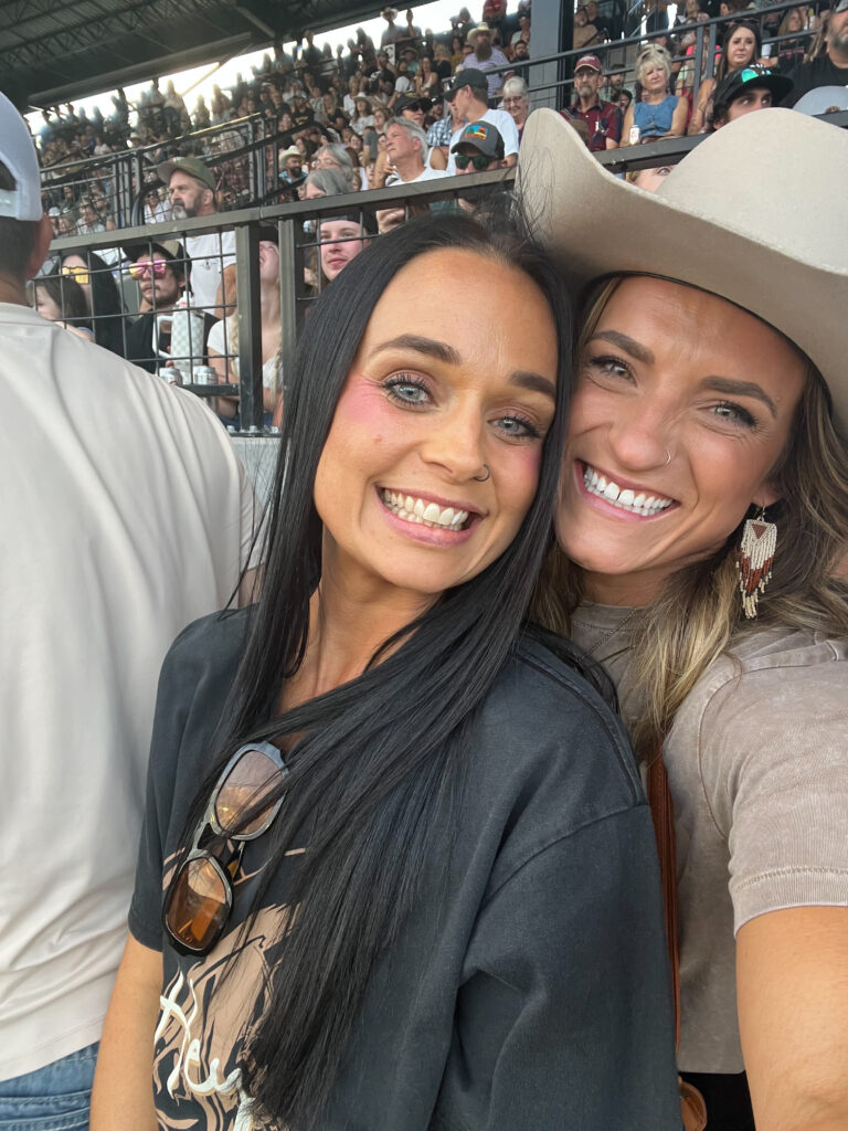 Montana photographer at country concert with friends